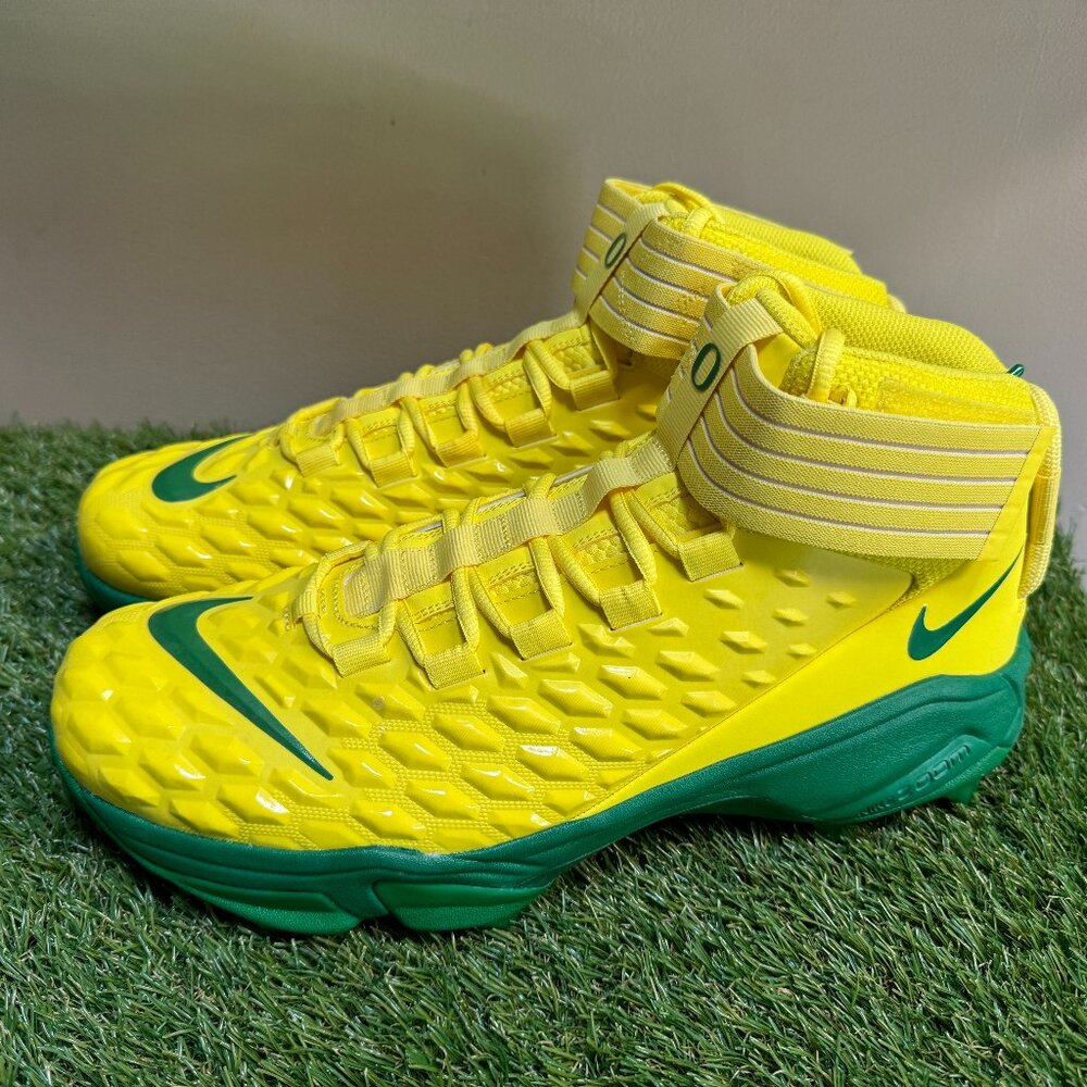 Nike Force Savage Pro 2 Mid Shark Oregon Ducks Sample PE Cleats Sz 14 CI9904-700